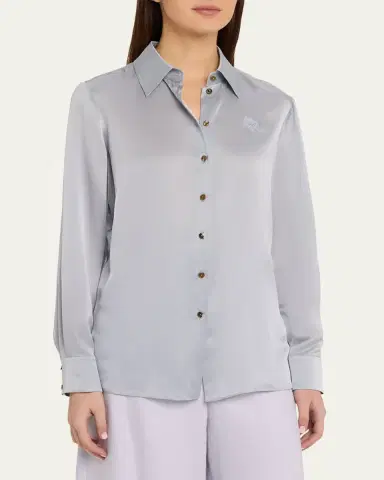 Zimmermann Luna Satin Shirt | Thumbnail 4