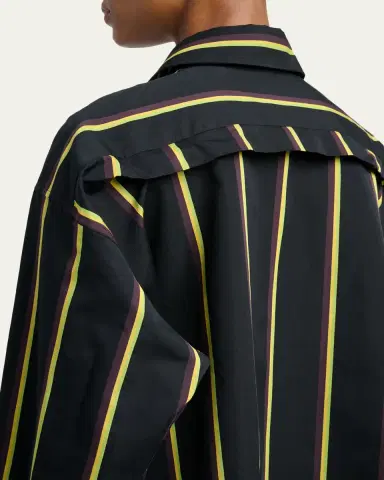 Proenza Schouler Alia Stripe Button-Front Top | Thumbnail 5 Proenza Schouler Alia Stripe Button-Front Top | Thumbnail 5