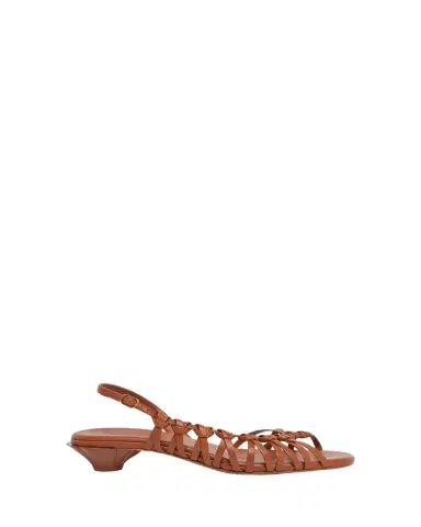 Chloé Estra Asymmetric Knotted Leather Sandals | Thumbnail 1 Chloé Estra Asymmetric Knotted Leather Sandals | Thumbnail 1