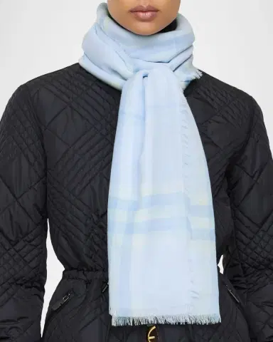 Burberry Wide Check Wool Scarf | Thumbnail 6 Burberry Wide Check Wool Scarf | Thumbnail 6