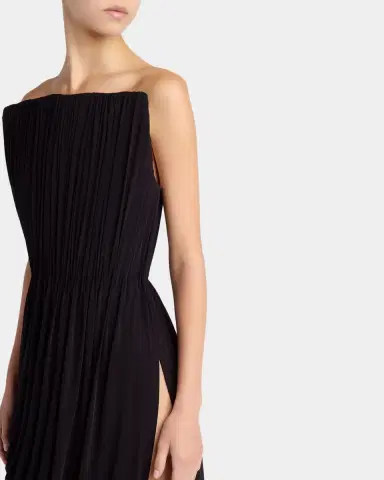 Stella McCartney Strapless Draped Crepe Jersey Slit Gown | Thumbnail 15