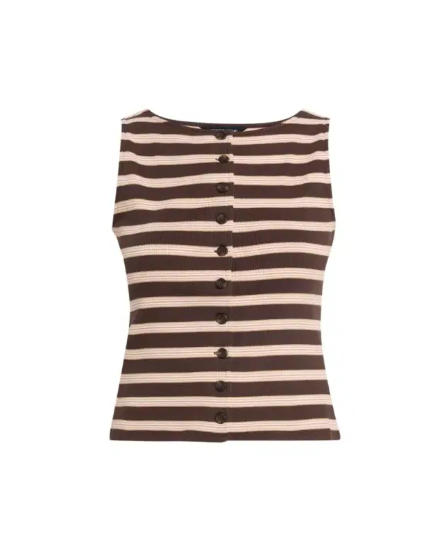 Uma Stripe Rib-Knit Vest