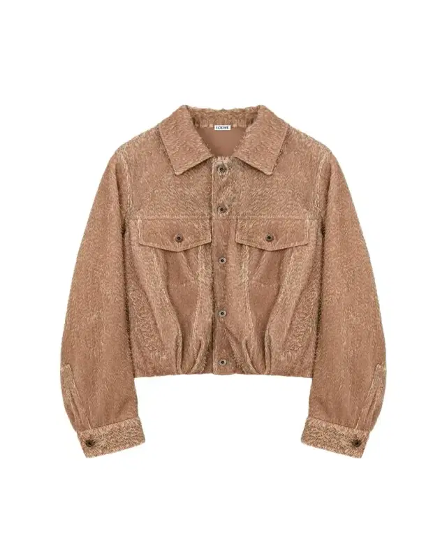 LOEWE Fringed Leather Balloon Jacket