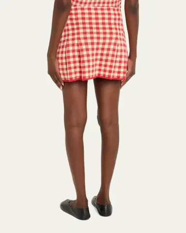 Guest In Residence Gingham Pleated Mini Skirt | Thumbnail 3 Guest In Residence Gingham Pleated Mini Skirt | Thumbnail 3