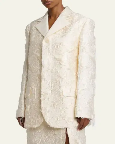 Proenza Schouler Theodora Chrysanthemum Jacquard Jacket | Thumbnail 4