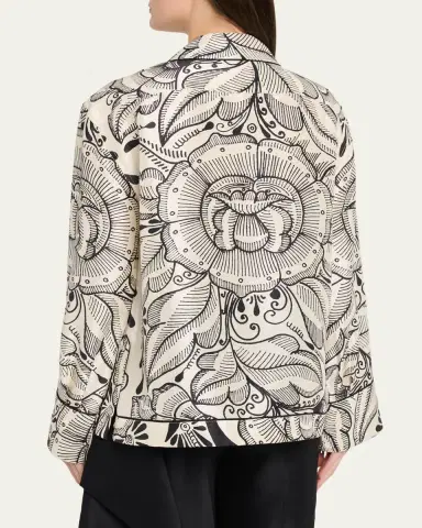 Heirlome Bernardina Abstract-Print Silk Button-Down Shirt | Thumbnail 3 Heirlome Bernardina Abstract-Print Silk Button-Down Shirt | Thumbnail 3