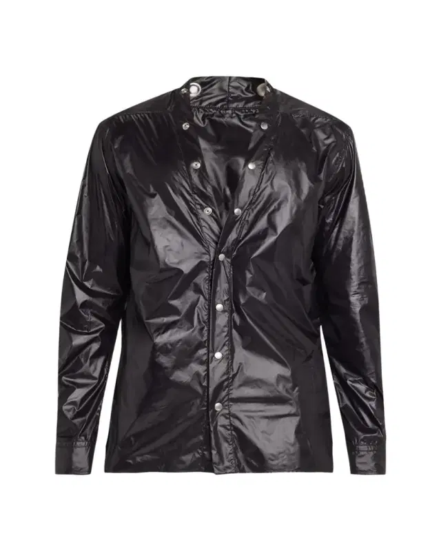 DRKSHDW RICK OWENS Men's Larry Fluid Nylon Deep V-Neck Shirt