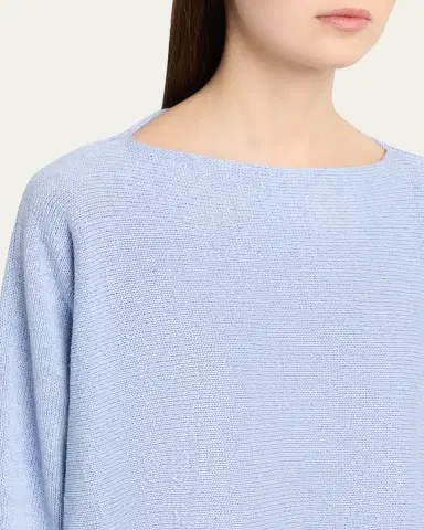 Eskandar Cotton-Linen Sideways Knitted Sweater - Mid Length | Thumbnail 5 Eskandar Cotton-Linen Sideways Knitted Sweater - Mid Length | Thumbnail 5