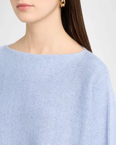 Eskandar Cotton-Linen Sideways Knitted Sweater - Mid Length | Thumbnail 9 Eskandar Cotton-Linen Sideways Knitted Sweater - Mid Length | Thumbnail 9