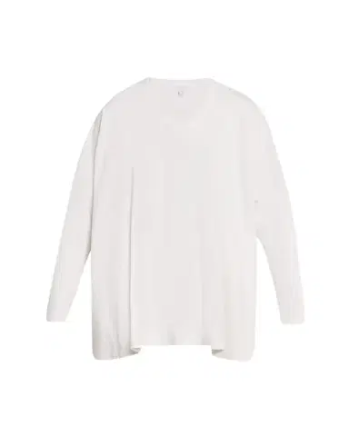Eskandar Side Paneled V neck T-Shirt - Long Length | Thumbnail 1 Eskandar Side Paneled V neck T-Shirt - Long Length | Thumbnail 1
