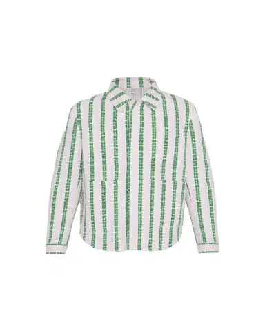 Thom Browne Men's Rep Stripe Poplin Oversized Overshirt | Thumbnail 1