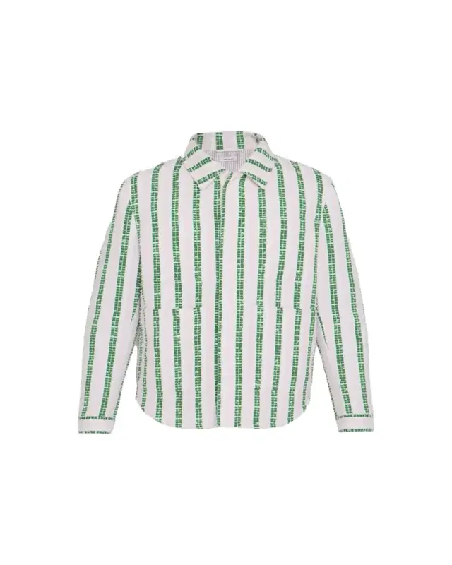 Men's Rep Stripe Poplin Oversized Overshirt