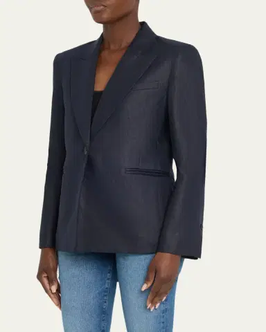 TWP Boy Blazer in Chintzed Linen | Thumbnail 4 TWP Boy Blazer in Chintzed Linen | Thumbnail 4