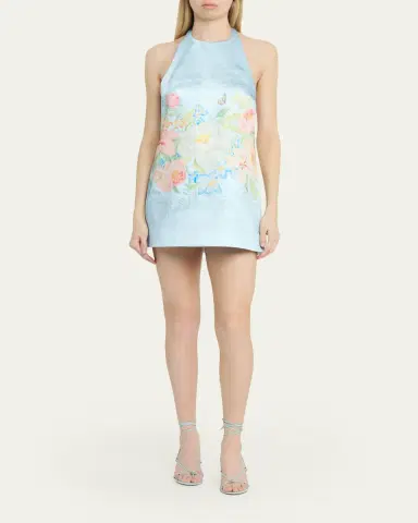 Retrofete Drexley Floral Halter Mini Dress | Thumbnail 2