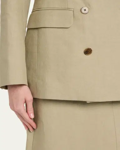Heirlome Estelle Double-Breasted Blazer in Linen | Thumbnail 5 Heirlome Estelle Double-Breasted Blazer in Linen | Thumbnail 5