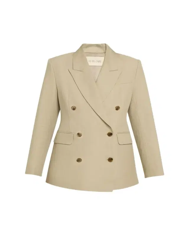 Estelle Double-Breasted Blazer in Linen