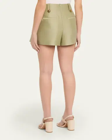 Zimmermann Luna Wool Silk Tailored Shorts | Thumbnail 3