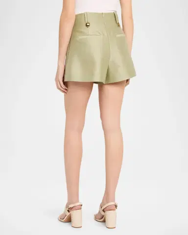 Zimmermann Luna Wool Silk Tailored Shorts | Thumbnail 7
