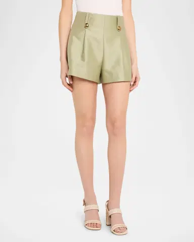 Zimmermann Luna Wool Silk Tailored Shorts | Thumbnail 8