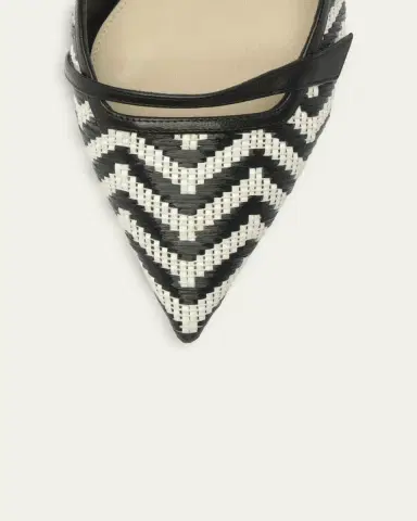 Alexandre Birman 85mm Tita Zig-Zag Raffia Slingback Pumps | Thumbnail 5