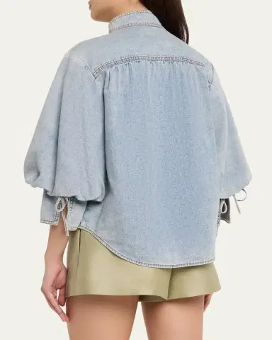 Zimmermann Denim Blouse | Thumbnail 3 Zimmermann Denim Blouse | Thumbnail 3