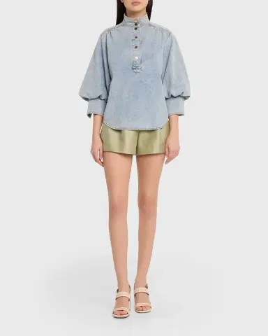 Zimmermann Denim Blouse | Thumbnail 6 Zimmermann Denim Blouse | Thumbnail 6