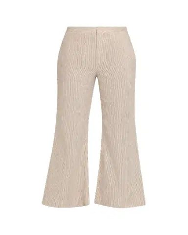 Vince Ticking Stripe Cropped Flare Trousers | Thumbnail 1