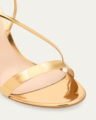 Gianvito Rossi 95mm Manhattan Metallic Leather Sandals | Thumbnail 3