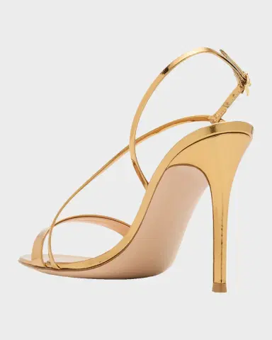 Gianvito Rossi 95mm Manhattan Metallic Leather Sandals | Thumbnail 7