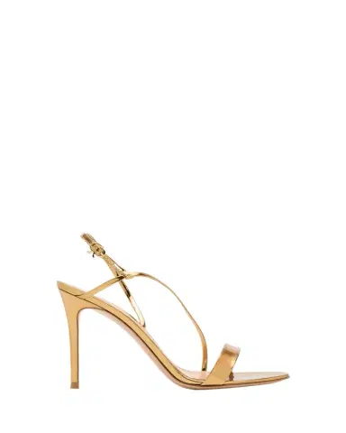 Gianvito Rossi 95mm Manhattan Metallic Leather Sandals | Thumbnail 1