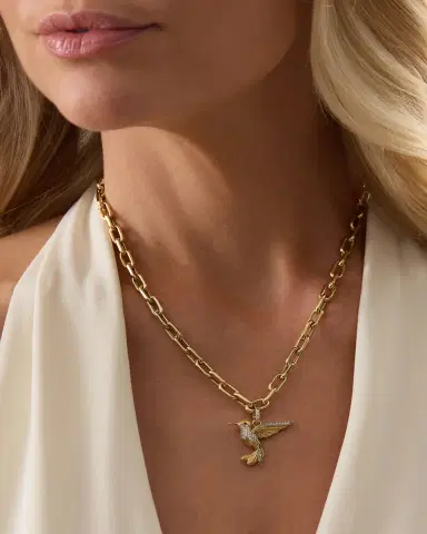 Sara Weinstock Hummingbird 18K Gold & Diamond Charm | Thumbnail 2