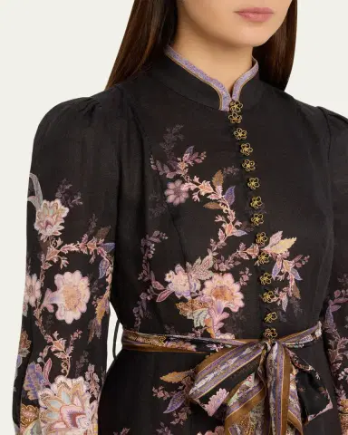 Zimmermann Luna Button Midi Dress | Thumbnail 5