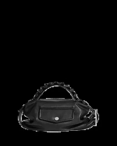 Simone Rocha Biker Mini Ruffle-Trim Leather Top-Handle Bag | Thumbnail 2 Simone Rocha Biker Mini Ruffle-Trim Leather Top-Handle Bag | Thumbnail 2