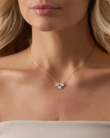 Sara Weinstock Reverie 18K Gold & Diamond Marquise, Pear & Cushion Necklace | Thumbnail 2