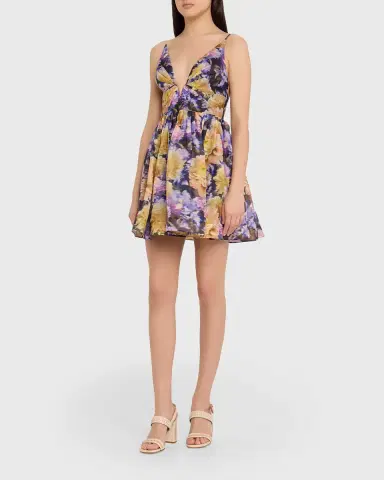 Zimmermann Luna V-Neck Mini Dress | Thumbnail 8 Zimmermann Luna V-Neck Mini Dress | Thumbnail 8