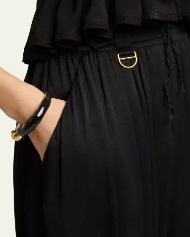 Chloé Silk Charmeuse Balloon-Leg Ankle Trousers | Thumbnail 5 Chloé Silk Charmeuse Balloon-Leg Ankle Trousers | Thumbnail 5