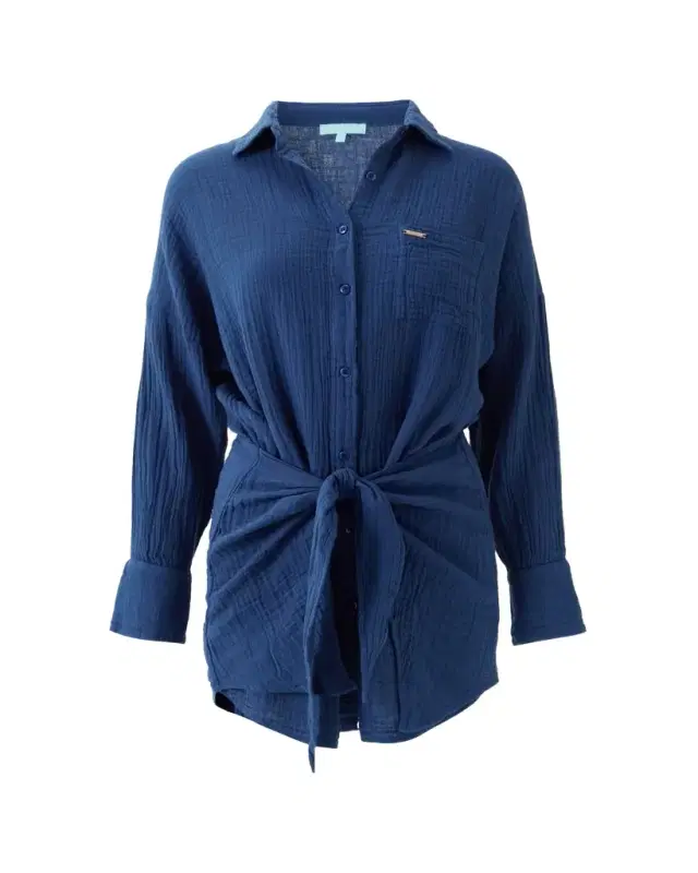 Sara Mini Shirtdress Coverup