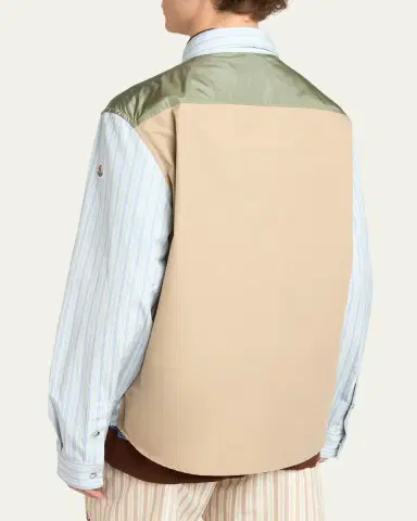 Moncler Men's Mixed-Media Shirt Jacket | Thumbnail 2