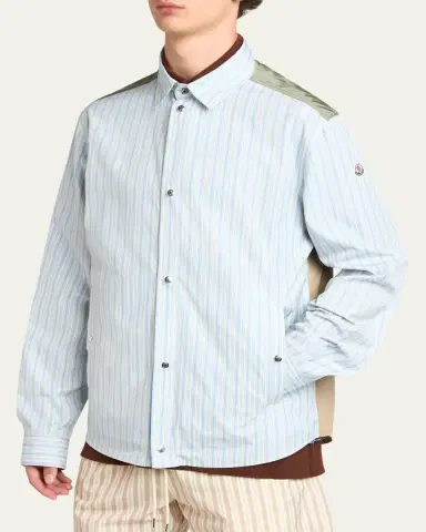 Moncler Men's Mixed-Media Shirt Jacket | Thumbnail 3