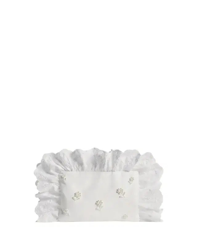 Simone Rocha Beaded Ruffle-Trim Pillowcase Clutch Bag