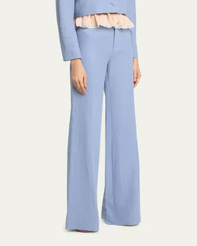 Chloé Linen Wide-Leg Trousers | Thumbnail 4 Chloé Linen Wide-Leg Trousers | Thumbnail 4