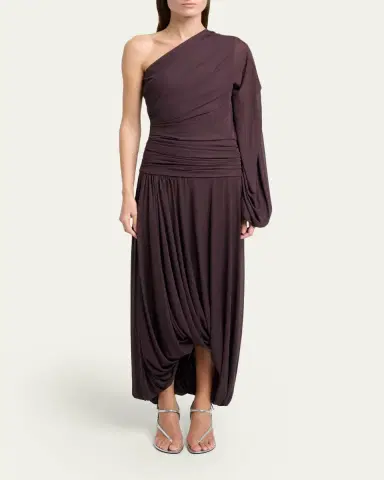Proenza Schouler Gabri One-Shoulder Draped Jersey Dress | Thumbnail 6 Proenza Schouler Gabri One-Shoulder Draped Jersey Dress | Thumbnail 6