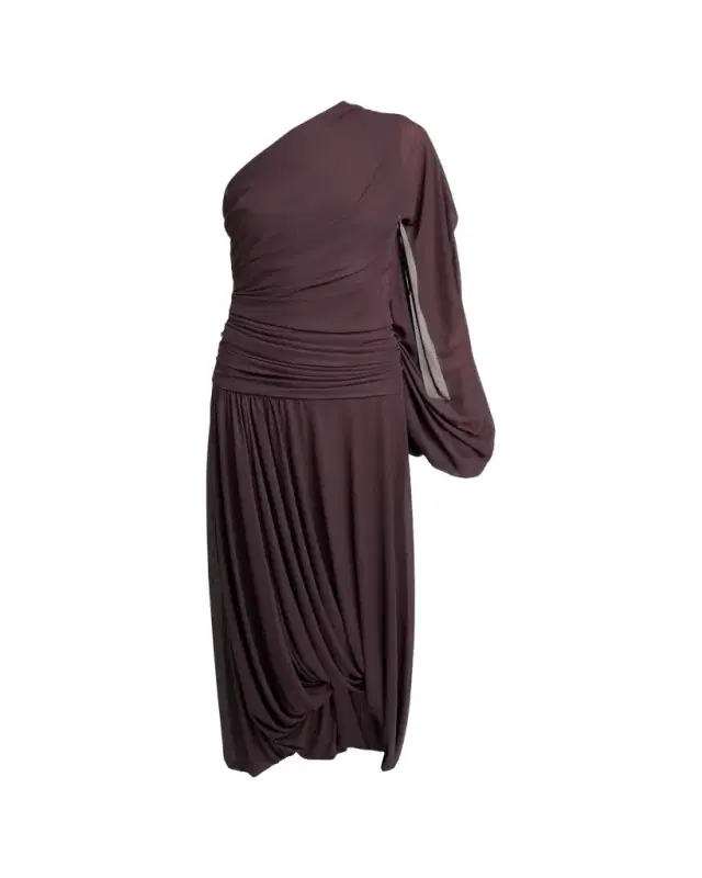 Proenza Schouler Gabri One-Shoulder Draped Jersey Dress