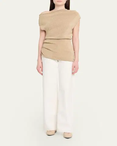 A.L.C. Joni Draped One-Shoulder Metallic Knit Top | Thumbnail 2 A.L.C. Joni Draped One-Shoulder Metallic Knit Top | Thumbnail 2