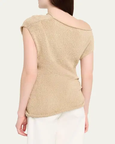 A.L.C. Joni Draped One-Shoulder Metallic Knit Top | Thumbnail 3 A.L.C. Joni Draped One-Shoulder Metallic Knit Top | Thumbnail 3