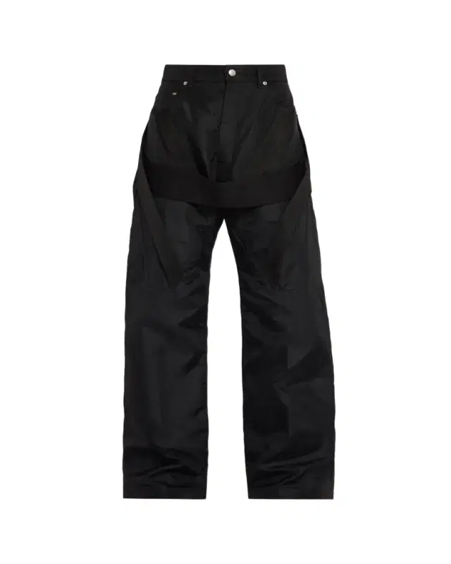 Rick Owens Men's Megastrapped Geth Nylon Canvas Wide-Leg Jeans