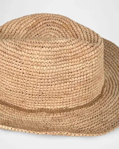Eugenia Kim Winona Crochet Raffia Packable Cowboy Hat | Thumbnail 3