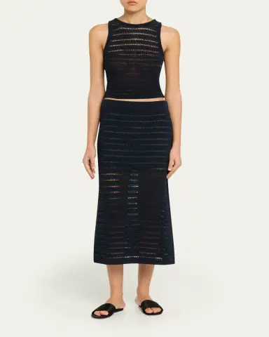 A.L.C. Gale Open Knit Sleeveless Crop Top | Thumbnail 2