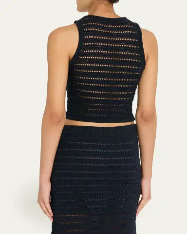 A.L.C. Gale Open Knit Sleeveless Crop Top | Thumbnail 3