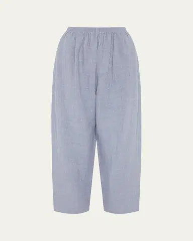 Eskandar Melange Linen Japanese Trousers | Thumbnail 5 Eskandar Melange Linen Japanese Trousers | Thumbnail 5